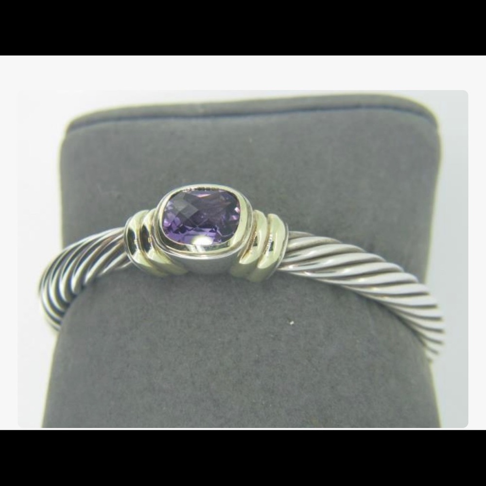 David Yurman  Classic amethyst and gold cuff